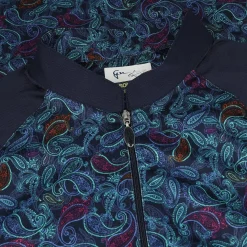 Greg Norman Solar XP Paisley Print 1/2 Zip Outerwear Pullover Golf Apparel