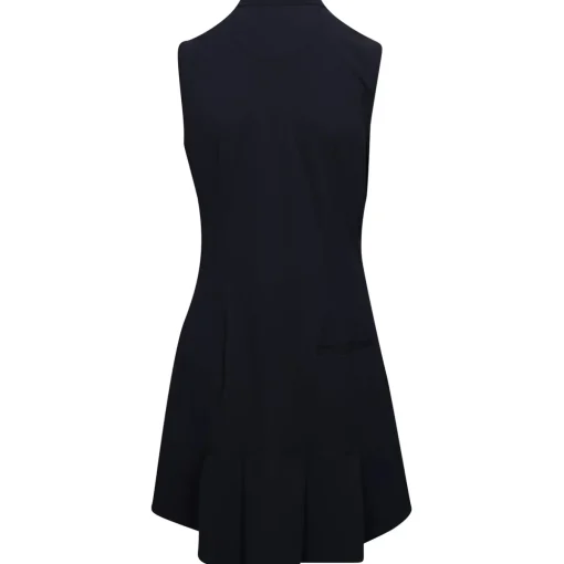 Greg Norman Tech Warp-Knit Sleeveless Zip Dress Polo Short Sleeve Golf Apparel