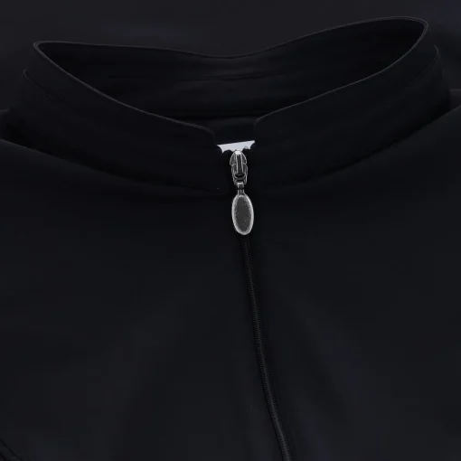 Greg Norman Tech Warp-Knit Sleeveless Zip Dress Polo Short Sleeve Golf Apparel