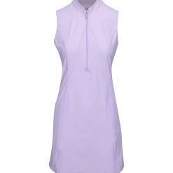 Greg Norman Tech Warp-Knit Sleeveless Zip Dress Polo Short Sleeve Golf Apparel