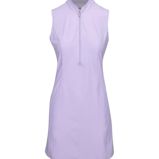 Greg Norman Tech Warp-Knit Sleeveless Zip Dress Polo Short Sleeve Golf Apparel