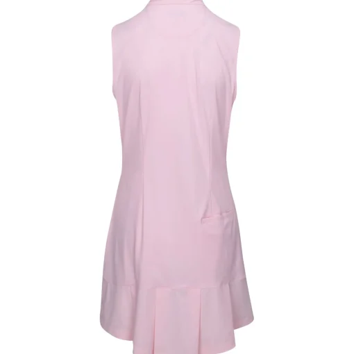 Greg Norman Tech Warp-Knit Sleeveless Zip Dress Polo Short Sleeve Golf Apparel