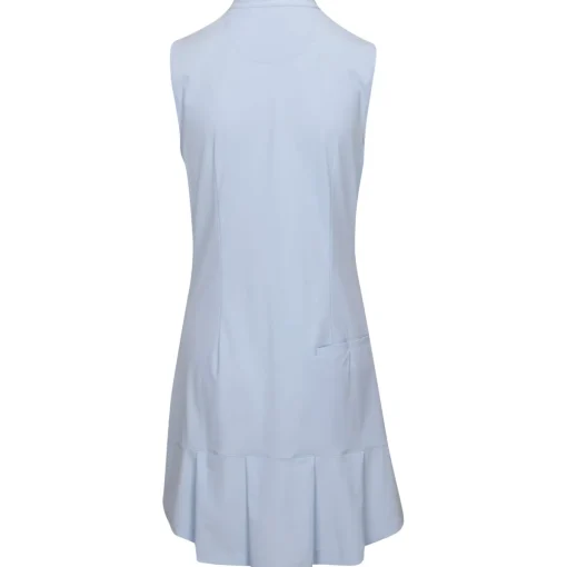 Greg Norman Tech Warp-Knit Sleeveless Zip Dress Polo Short Sleeve Golf Apparel