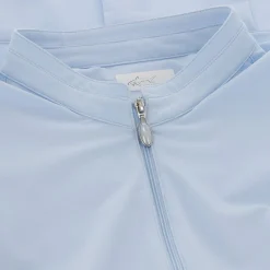 Greg Norman Tech Warp-Knit Sleeveless Zip Dress Polo Short Sleeve Golf Apparel