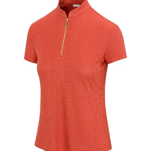 Greg Norman Tierra Jacquard Shirt Polo Short Sleeve Golf Apparel