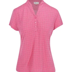 Greg Norman Trellis Jacquard Button Shirt Polo Short Sleeve Golf Apparel