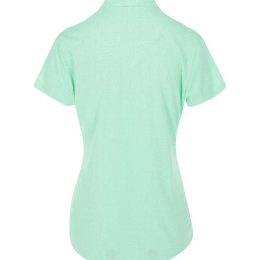 Greg Norman Trellis Jacquard Button Shirt Polo Short Sleeve Golf Apparel