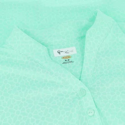 Greg Norman Trellis Jacquard Button Shirt Polo Short Sleeve Golf Apparel