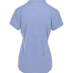 Greg Norman Trellis Jacquard Button Shirt Polo Short Sleeve Golf Apparel