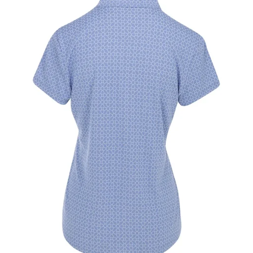 Greg Norman Trellis Jacquard Button Shirt Polo Short Sleeve Golf Apparel
