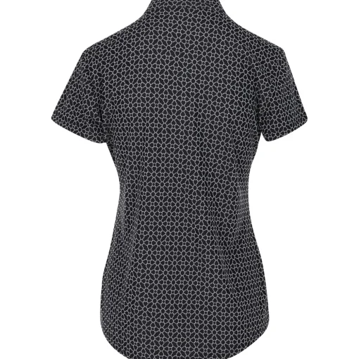 Greg Norman Trellis Jacquard Button Shirt Polo Short Sleeve Golf Apparel
