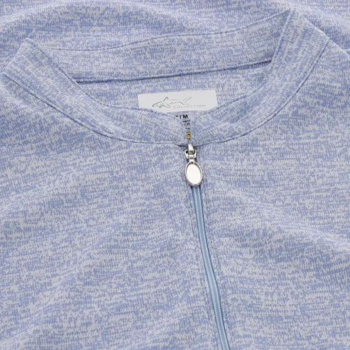 Greg Norman Tweed Jacquard Sleeveless Zip Mock Shirt Polo Short Sleeve Golf Apparel
