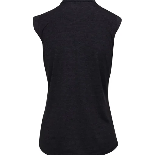 Greg Norman Tweed Jacquard Sleeveless Zip Mock Shirt Polo Short Sleeve Golf Apparel
