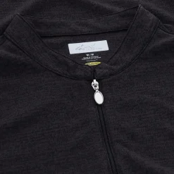 Greg Norman Tweed Jacquard Sleeveless Zip Mock Shirt Polo Short Sleeve Golf Apparel