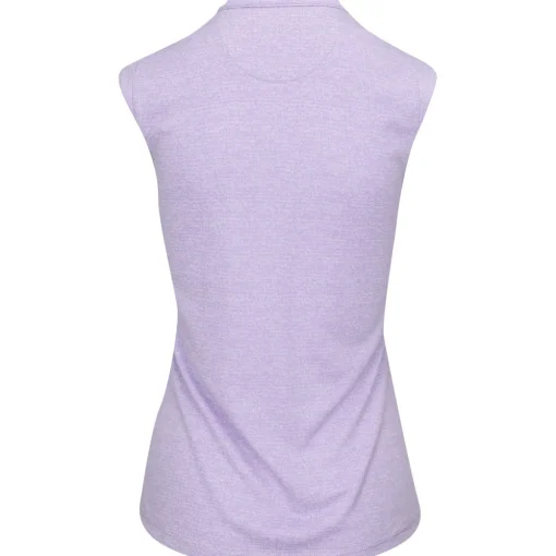 Greg Norman Tweed Jacquard Sleeveless Zip Mock Shirt Polo Short Sleeve Golf Apparel