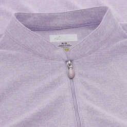 Greg Norman Tweed Jacquard Sleeveless Zip Mock Shirt Polo Short Sleeve Golf Apparel