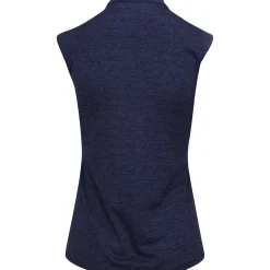 Greg Norman Tweed Jacquard Sleeveless Zip Mock Shirt Polo Short Sleeve Golf Apparel