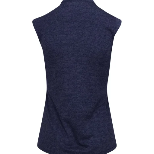 Greg Norman Tweed Jacquard Sleeveless Zip Mock Shirt Polo Short Sleeve Golf Apparel
