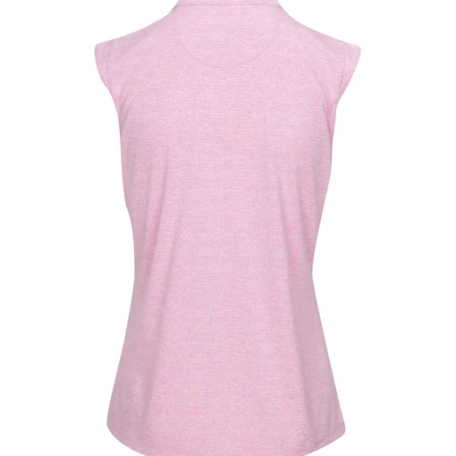 Greg Norman Tweed Jacquard Sleeveless Zip Mock Shirt Polo Short Sleeve Golf Apparel