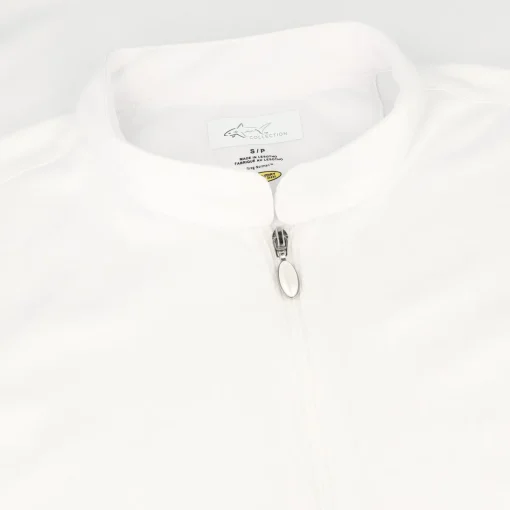 Greg Norman Tweed Jacquard Sleeveless Zip Mock Shirt Polo Short Sleeve Golf Apparel