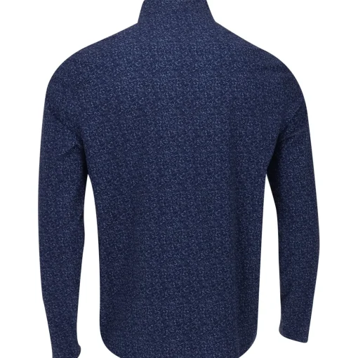 Greg Norman Weatherknit Boomerang Stretch 1/4 Zip Outerwear Pullover Golf Apparel