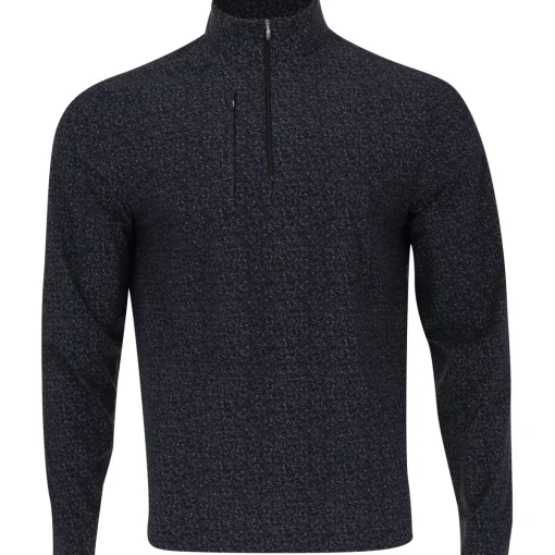 Greg Norman Weatherknit Boomerang Stretch 1/4 Zip Outerwear Pullover Golf Apparel