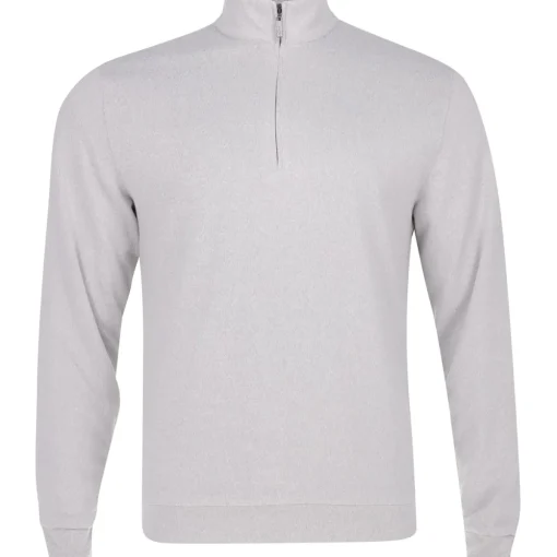 Greg Norman Weatherknit Lined 1/4 Zip Windsweater Outerwear Pullover Golf Apparel