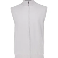 Greg Norman Weatherknit Performance Blend Lined Full-Zip Wind Outerwear Vest Golf Apparel