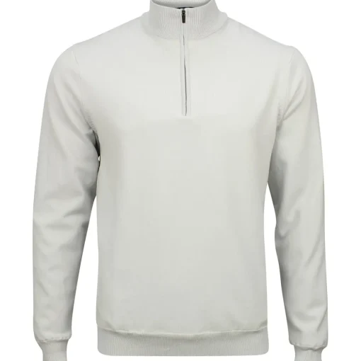 Greg Norman WeatherKnit Performance Blend Lined 1/4 Zip Wind Outerwear Pullover Golf Apparel