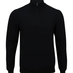 Greg Norman WeatherKnit Performance Blend Lined 1/4 Zip Wind Outerwear Pullover Golf Apparel