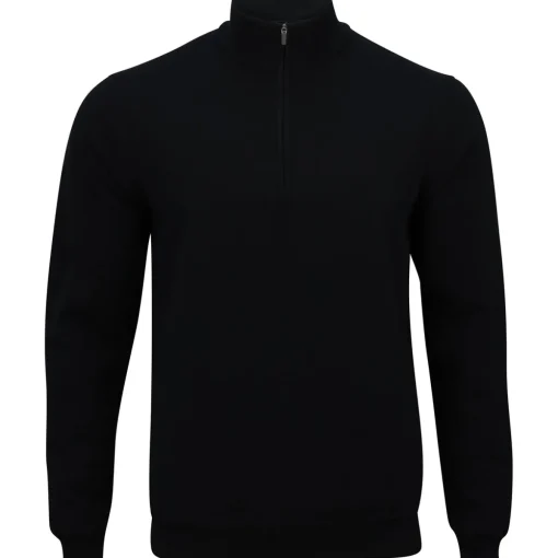 Greg Norman WeatherKnit Performance Blend Lined 1/4 Zip Wind Outerwear Pullover Golf Apparel
