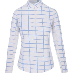 IBKUL Cordova LS Zip Mock Shirt Polo Long Sleeve Golf Apparel