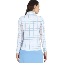 IBKUL Cordova LS Zip Mock Shirt Polo Long Sleeve Golf Apparel