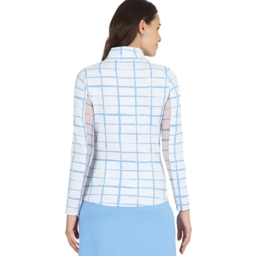 IBKUL Cordova LS Zip Mock Shirt Polo Long Sleeve Golf Apparel