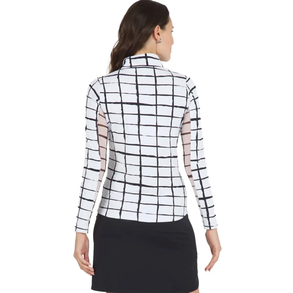 IBKUL Cordova LS Zip Mock Shirt Polo Long Sleeve Golf Apparel