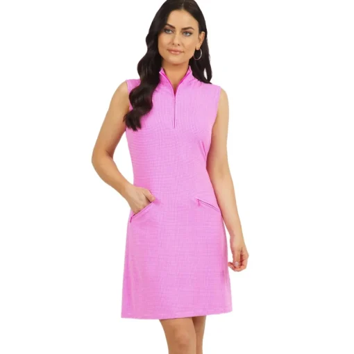 IBKUL Essential Check Dress Polo Short Sleeve Golf Apparel