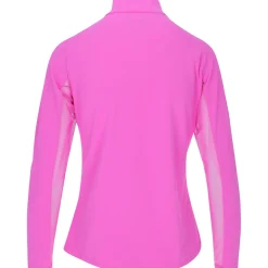 IBKUL Essential LS Zip Mock Shirt Polo Long Sleeve Golf Apparel