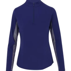 IBKUL Essential LS Zip Mock Shirt Polo Long Sleeve Golf Apparel