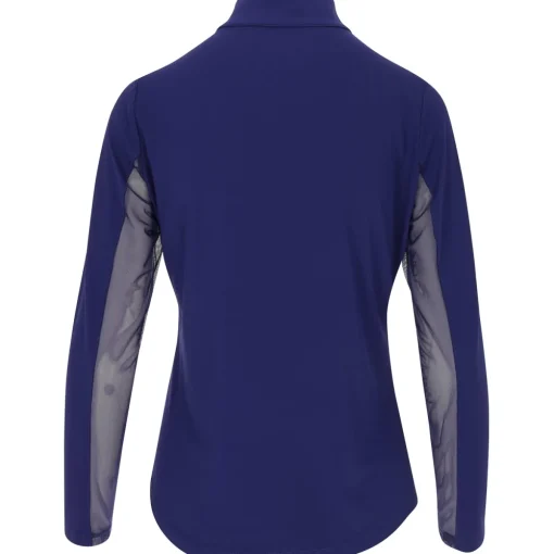 IBKUL Essential LS Zip Mock Shirt Polo Long Sleeve Golf Apparel