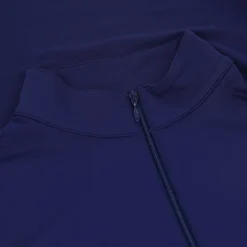 IBKUL Essential LS Zip Mock Shirt Polo Long Sleeve Golf Apparel