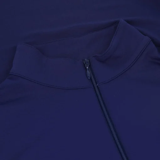IBKUL Essential LS Zip Mock Shirt Polo Long Sleeve Golf Apparel