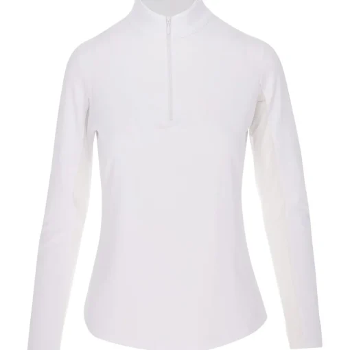 IBKUL Essential LS Zip Mock Shirt Polo Long Sleeve Golf Apparel