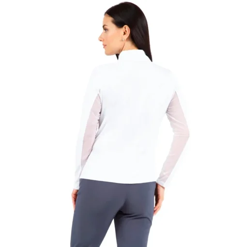 IBKUL Essential LS Zip Mock Shirt Polo Long Sleeve Golf Apparel