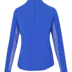 IBKUL Essential LS Zip Mock Shirt Polo Long Sleeve Golf Apparel