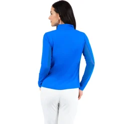 IBKUL Essential LS Zip Mock Shirt Polo Long Sleeve Golf Apparel