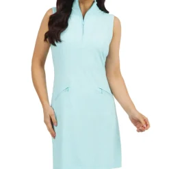 IBKUL Sleeveless Mock Dress Polo Short Sleeve Golf Apparel