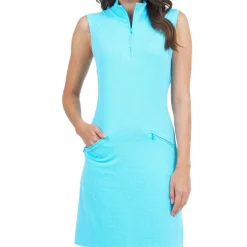 IBKUL Sleeveless Mock Dress Polo Short Sleeve Golf Apparel