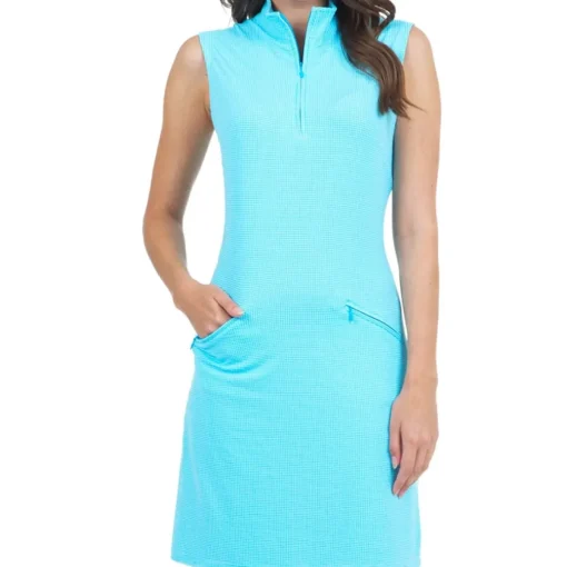 IBKUL Sleeveless Mock Dress Polo Short Sleeve Golf Apparel