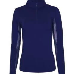 IBKUL Solid 1/4 Zip Mock Neck Outerwear Pullover Golf Apparel