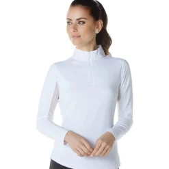 IBKUL Solid 1/4 Zip Mock Neck Outerwear Pullover Golf Apparel